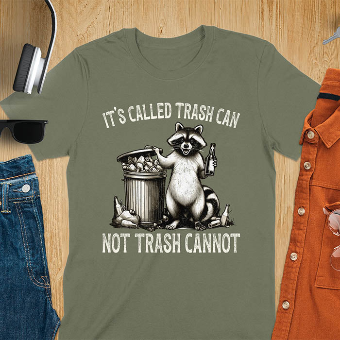 Vintage 90s funny raccoon shirt with It's Called Trash Can Not Trash Cannot slogan. Perfect for weirdcore, cottagecore clothing lovers, and fans of retro boho 90s Y2K. Cute trash panda t-shirt, ideal for gifts under $30 with raccoon cuteness!