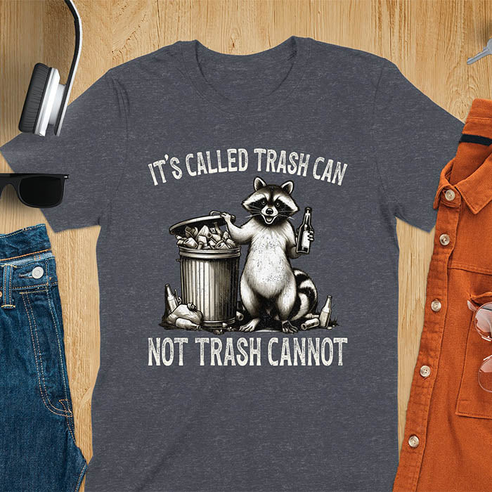 Vintage 90s funny raccoon shirt with It's Called Trash Can Not Trash Cannot slogan. Perfect for weirdcore, cottagecore clothing lovers, and fans of retro boho 90s Y2K. Cute trash panda t-shirt, ideal for gifts under $30 with raccoon cuteness!