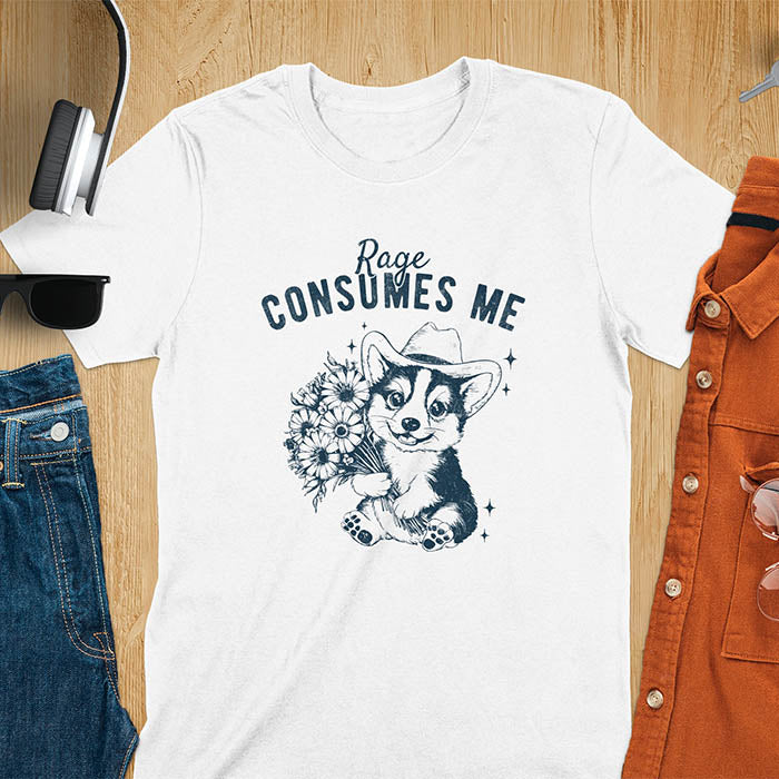Cute Corgi Rage Consumes Me T-Shirt