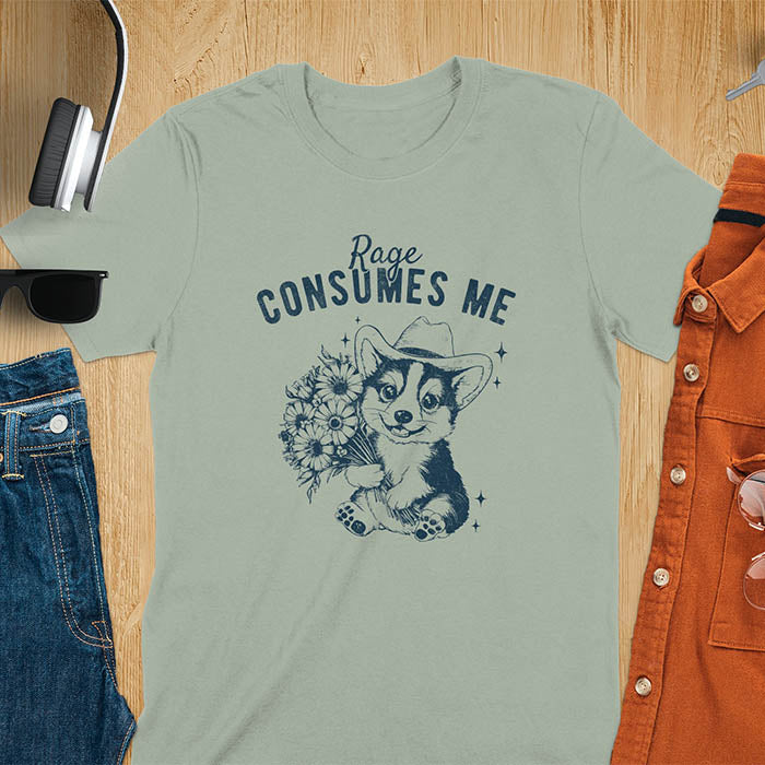 Cute Corgi Rage Consumes Me T-Shirt