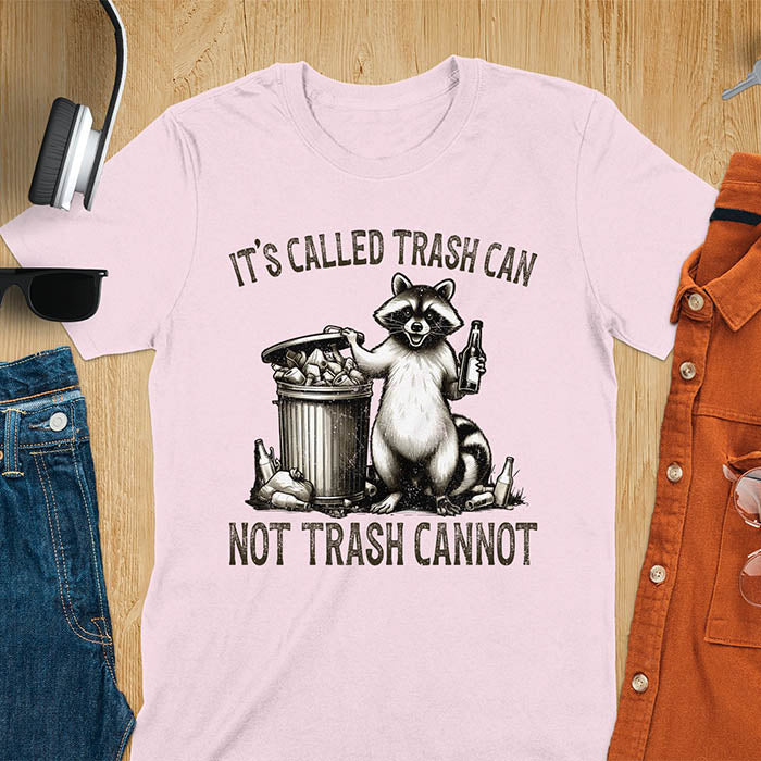 Vintage 90s funny raccoon shirt with It's Called Trash Can Not Trash Cannot slogan. Perfect for weirdcore, cottagecore clothing lovers, and fans of retro boho 90s Y2K. Cute trash panda t-shirt, ideal for gifts under $30 with raccoon cuteness!