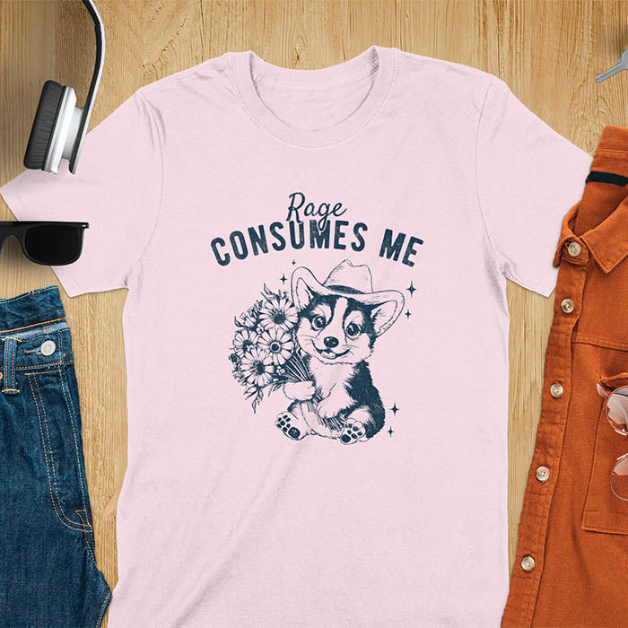 Cute Corgi Rage Consumes Me T-Shirt